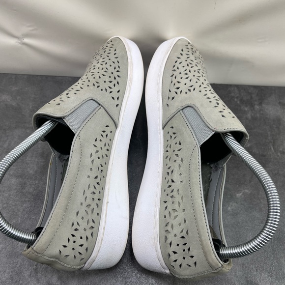 Vionic MIDI Perf Women Shoes Gray 8.5M Perforated Leather Slip On Casual Loafers - Picture 8 of 16